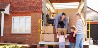 Family Moving Into New Home