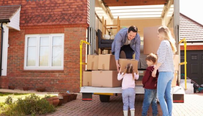 Family Moving Into New Home