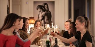 Women Enjoying a Dinner Party