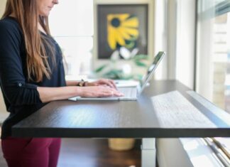 painting at desk