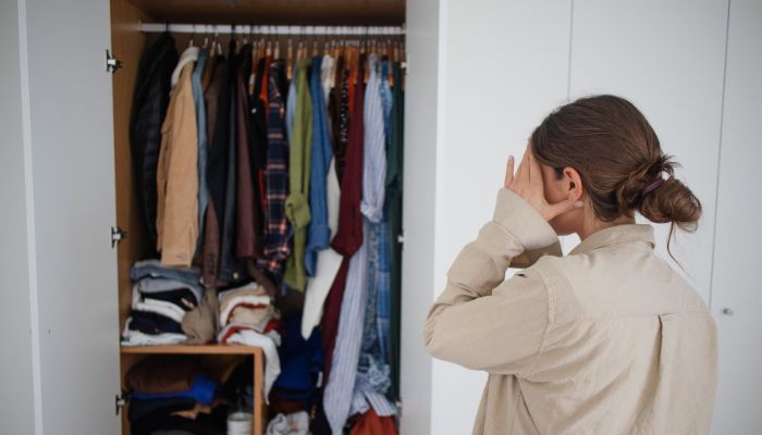 Woman looking at wardrobe