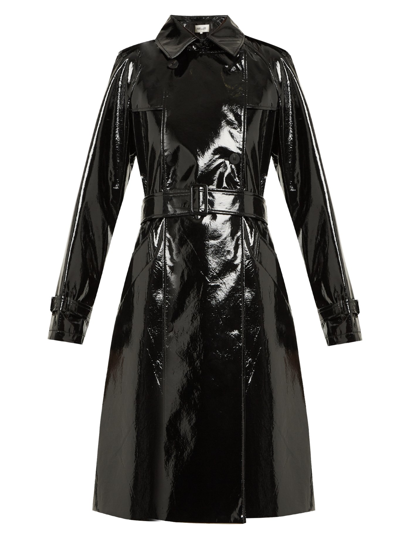 Diane Von Furstenberg double breasted vinyl trench coat, $980 ...