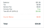 Caviar discount code example