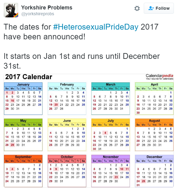 heteroprideday calendar