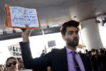 Protestors Rally Against Muslim Immigration Ban At LAX