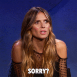 Heidi Klum saying sorry