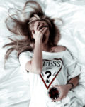 woman bed berries